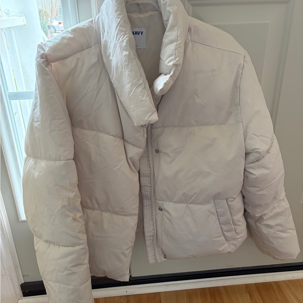 Old Navy Cream Puffer Jacket New with tags